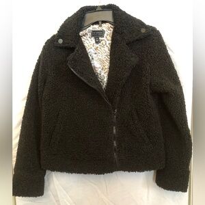 NWOT G by Giuliana Black Teddy Jacket
